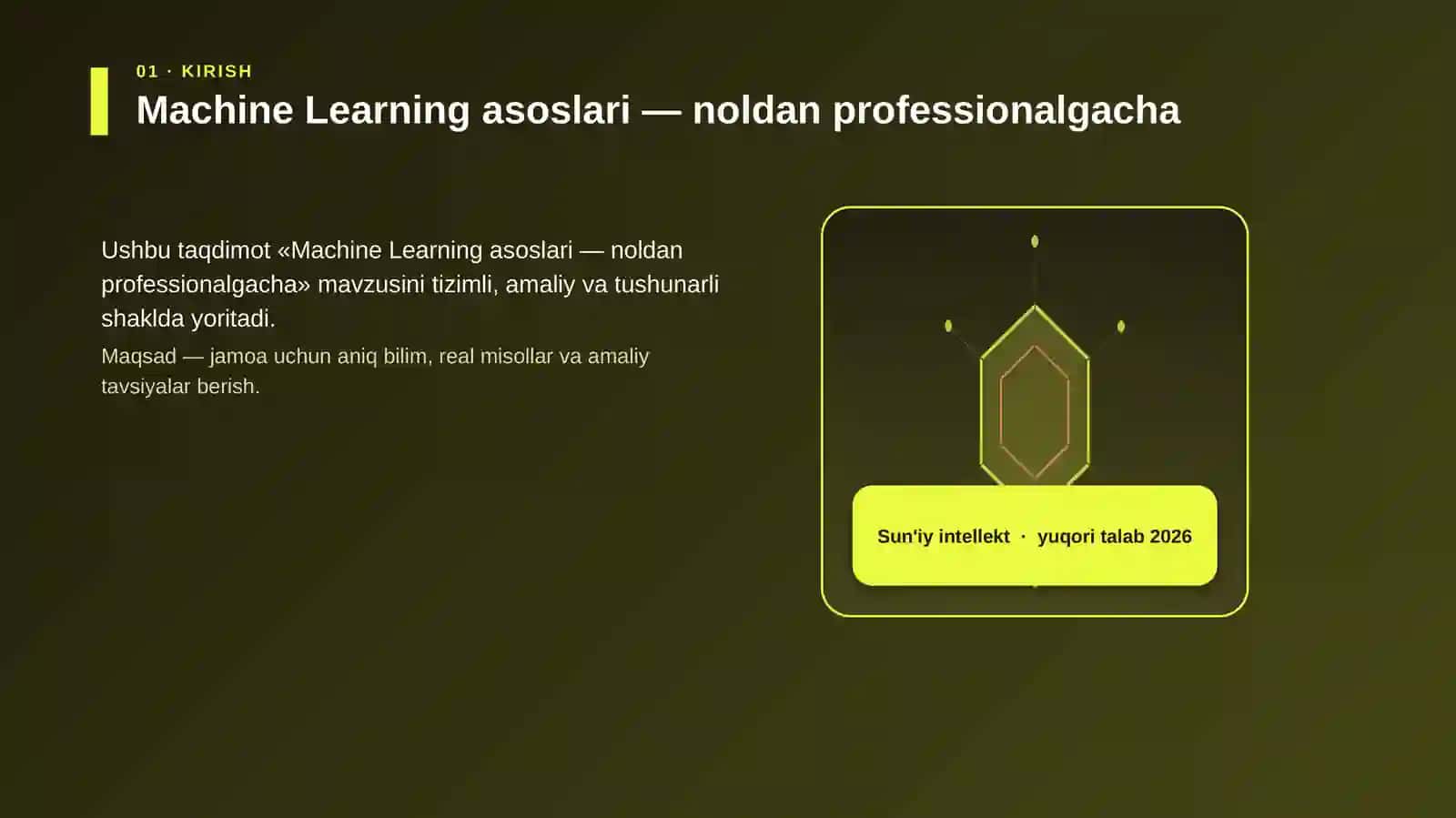 Machine Learning asoslari — noldan professionalgacha 3