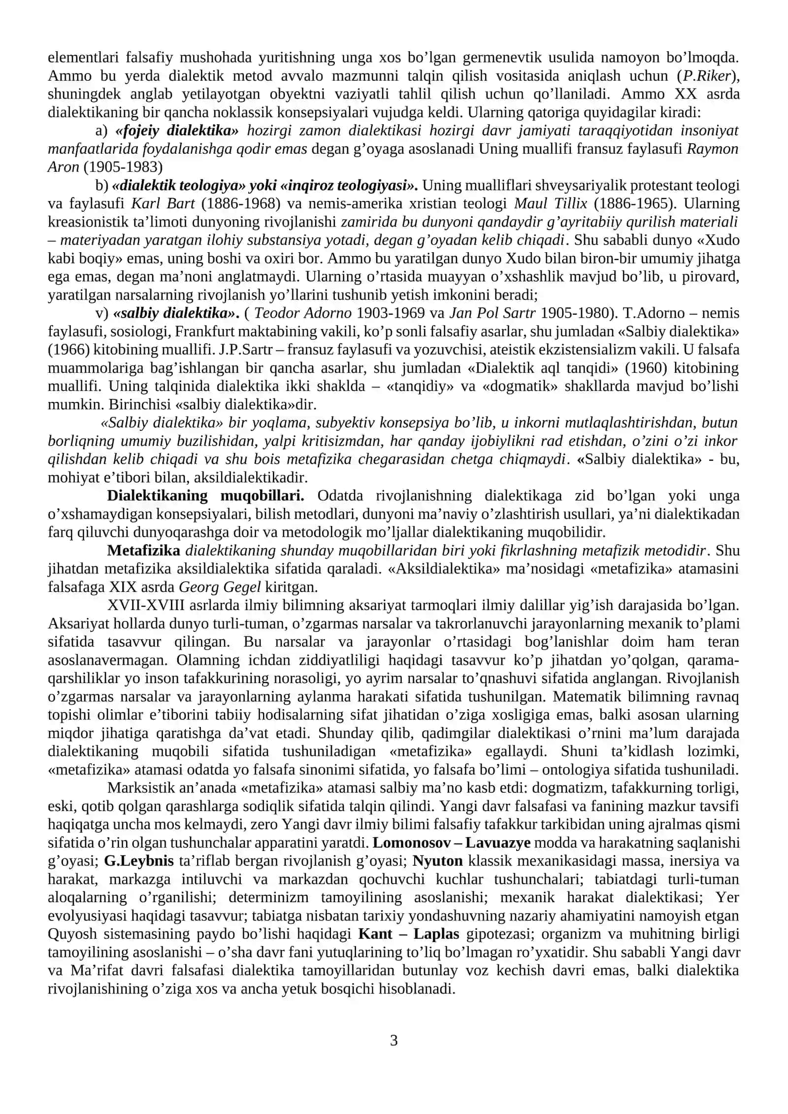 Rivojlanish falsafasi 3