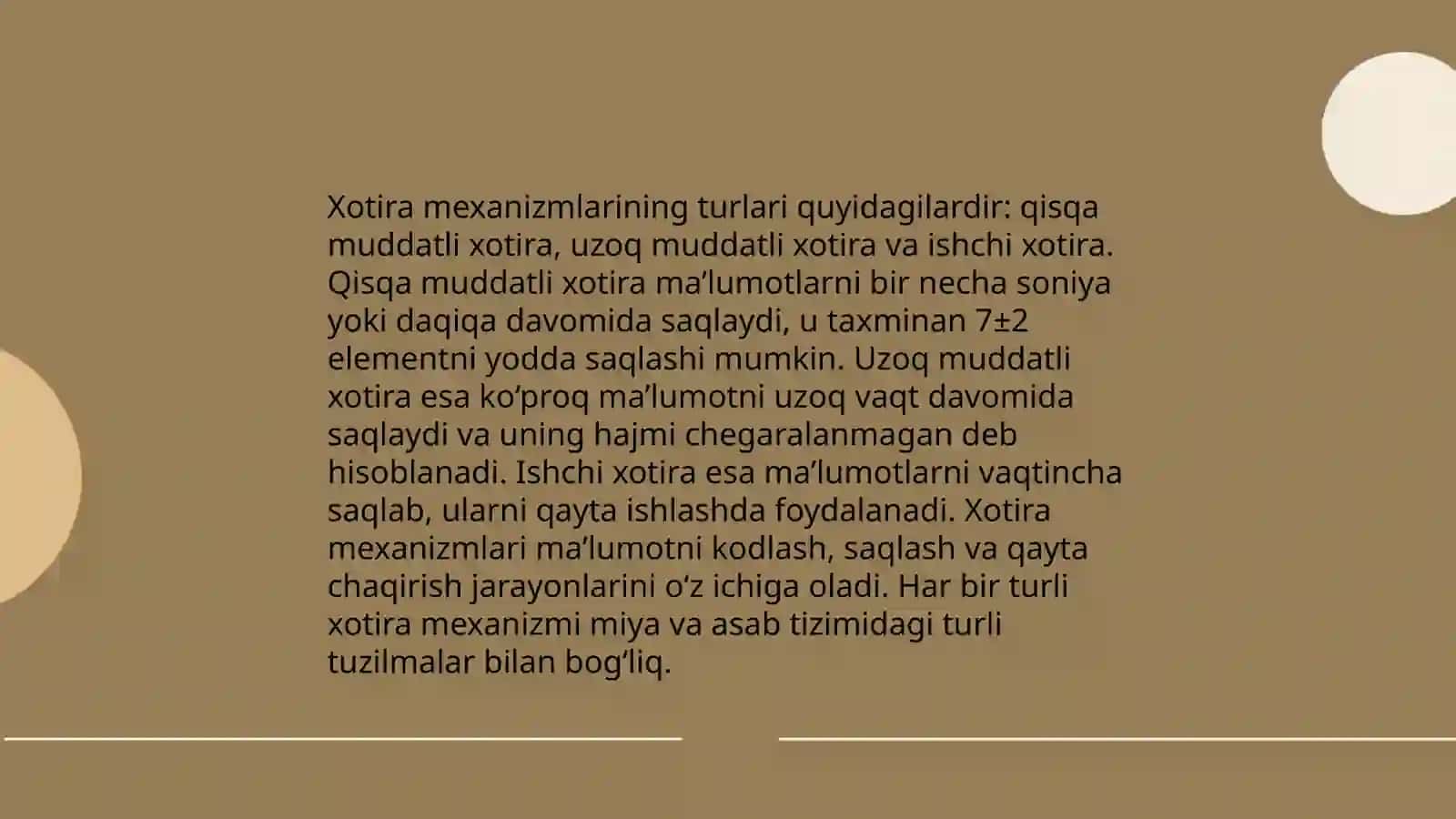 Xotira mexanizmlari 3