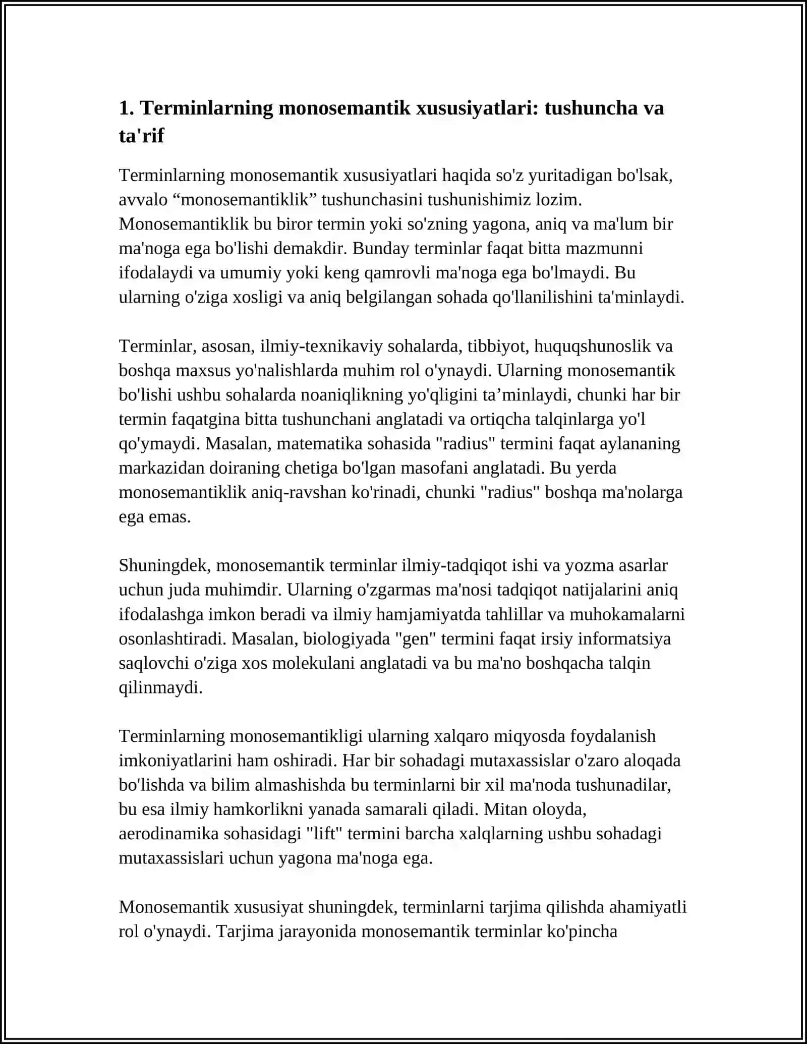 TERMINLARNING MONOSEMANTIK XARAKTERLARI 3