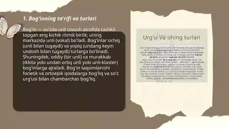 Bog'in, urg’u va intonatsiya 3