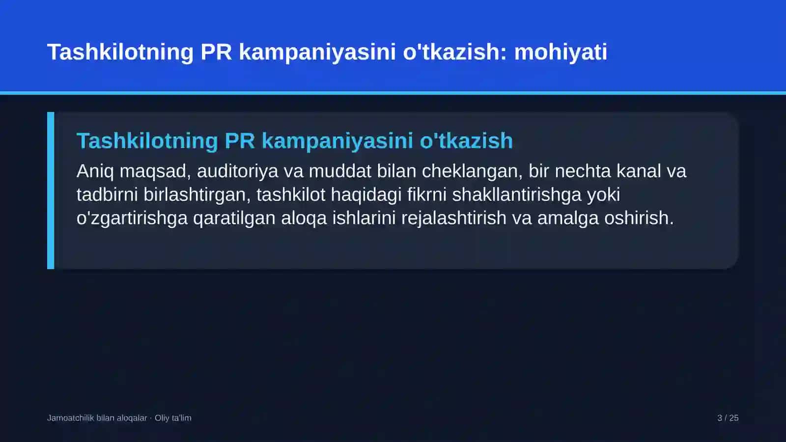 Beton zavodlarida tashkilotning PR kampaniyasini o'tkazish 3