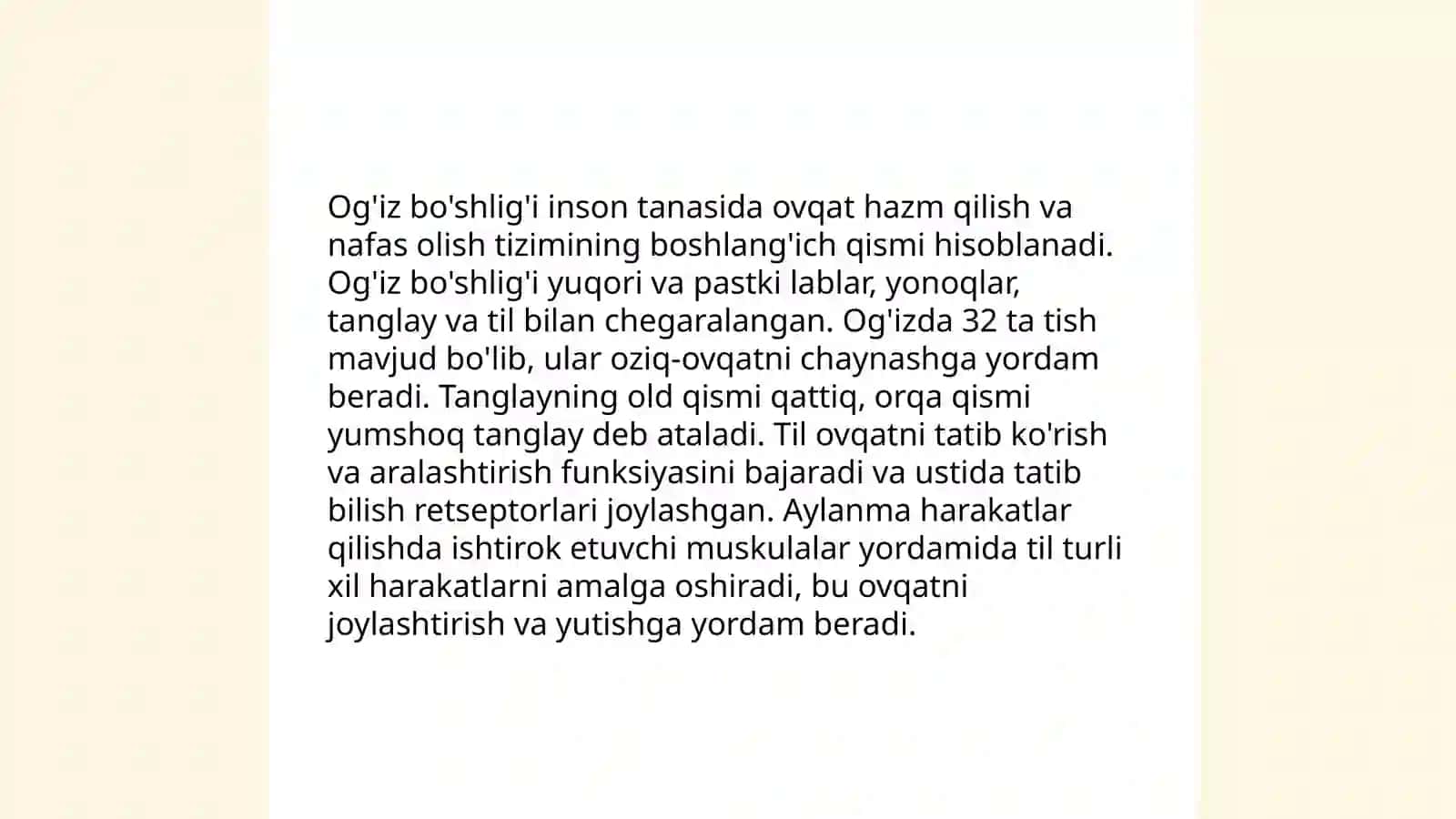 Og'iz bo'shlig'ining tuzilishi 3