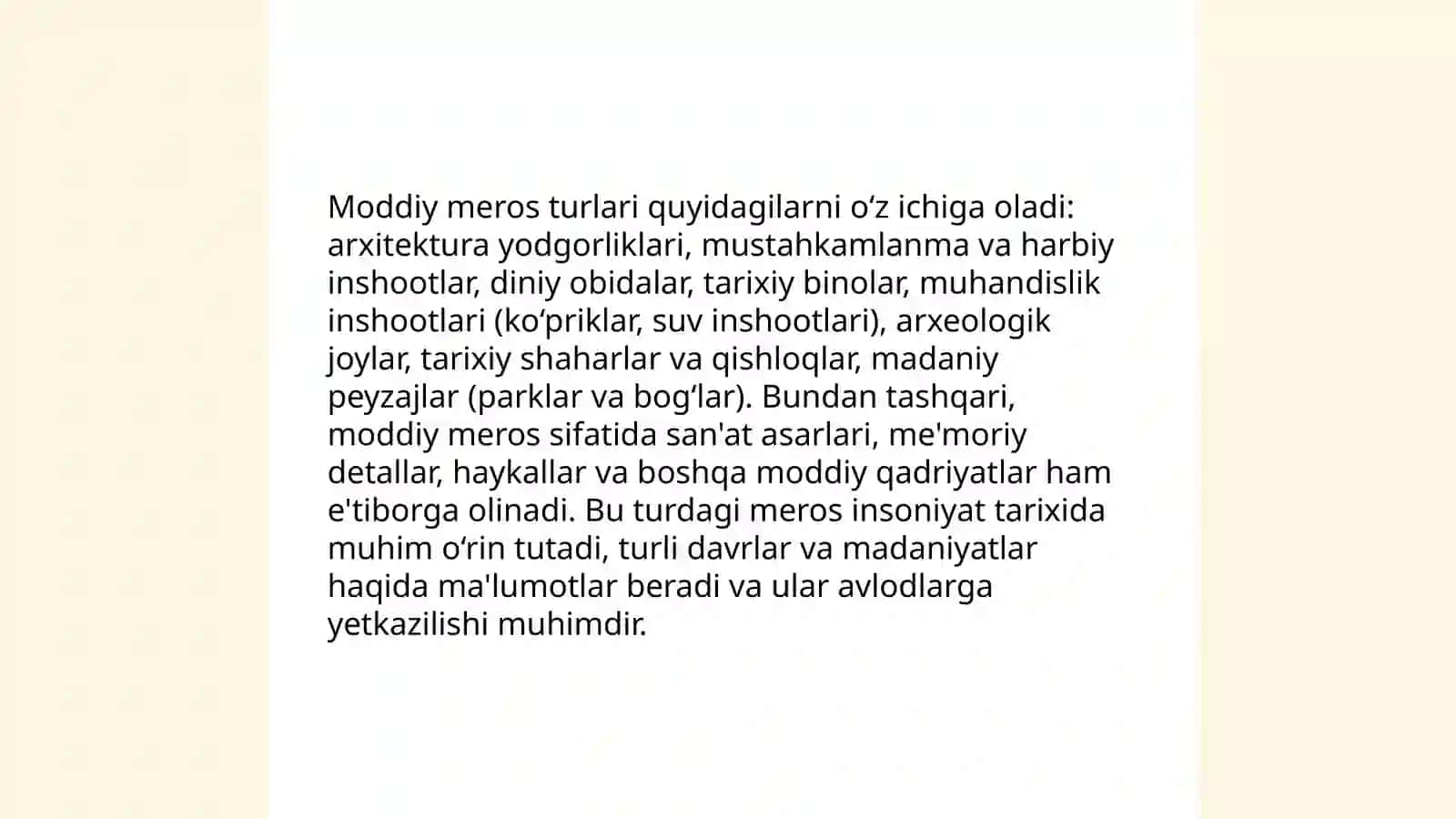 Nomoddiy madaniy merosning roʻyxatlari 3