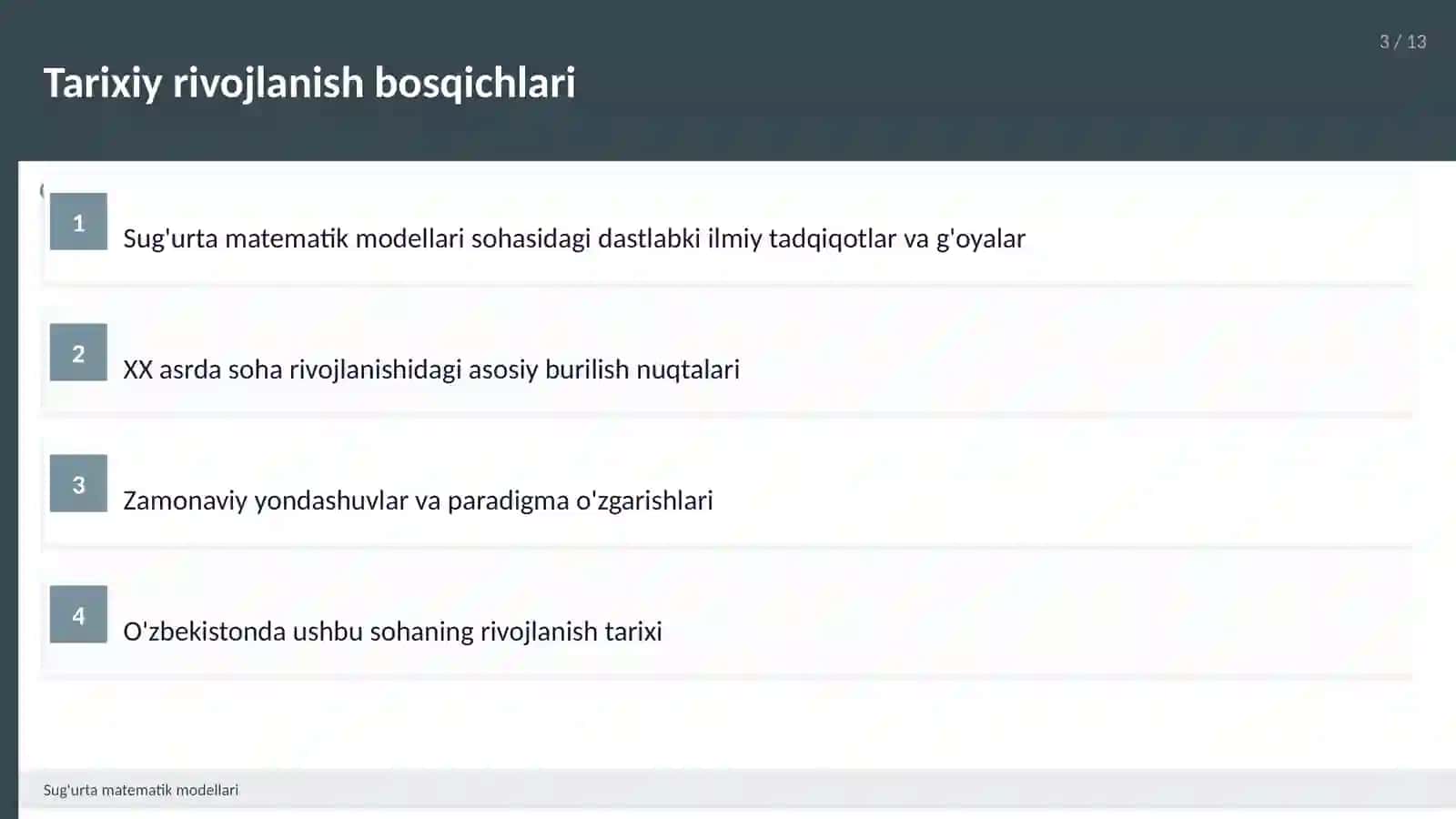 Sug'urta matematik modellari 3