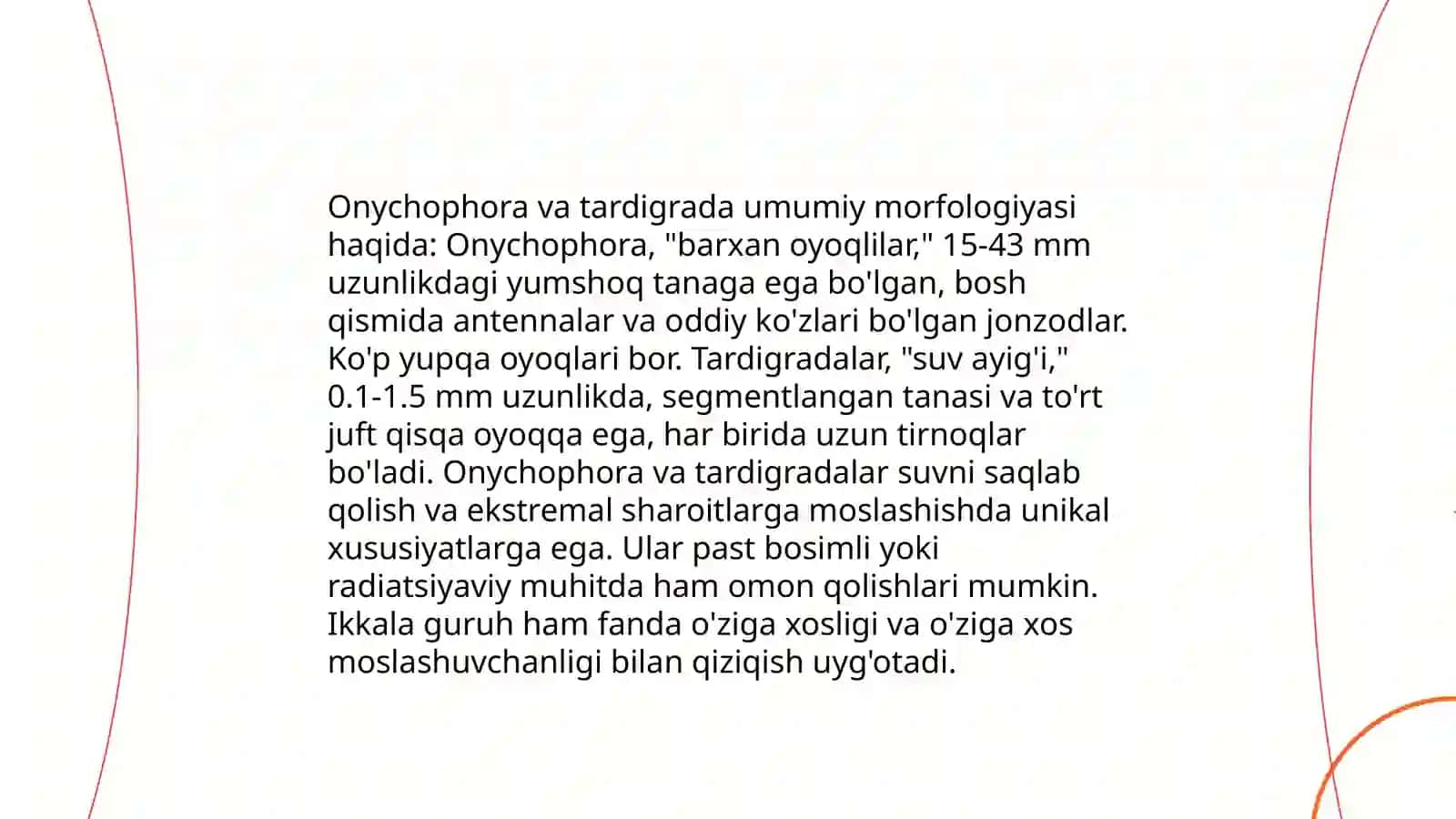 Onychophora va tardigarada tiplari 3
