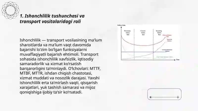 Ishonchlilik xususiyatlari va kõrsatkichlari 3