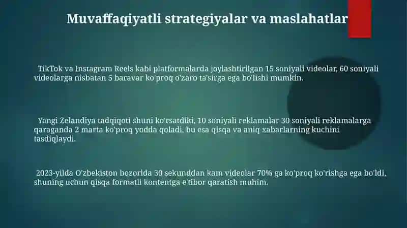 Qisqa metrajli vizual mediamahsulotlar yaratish 3