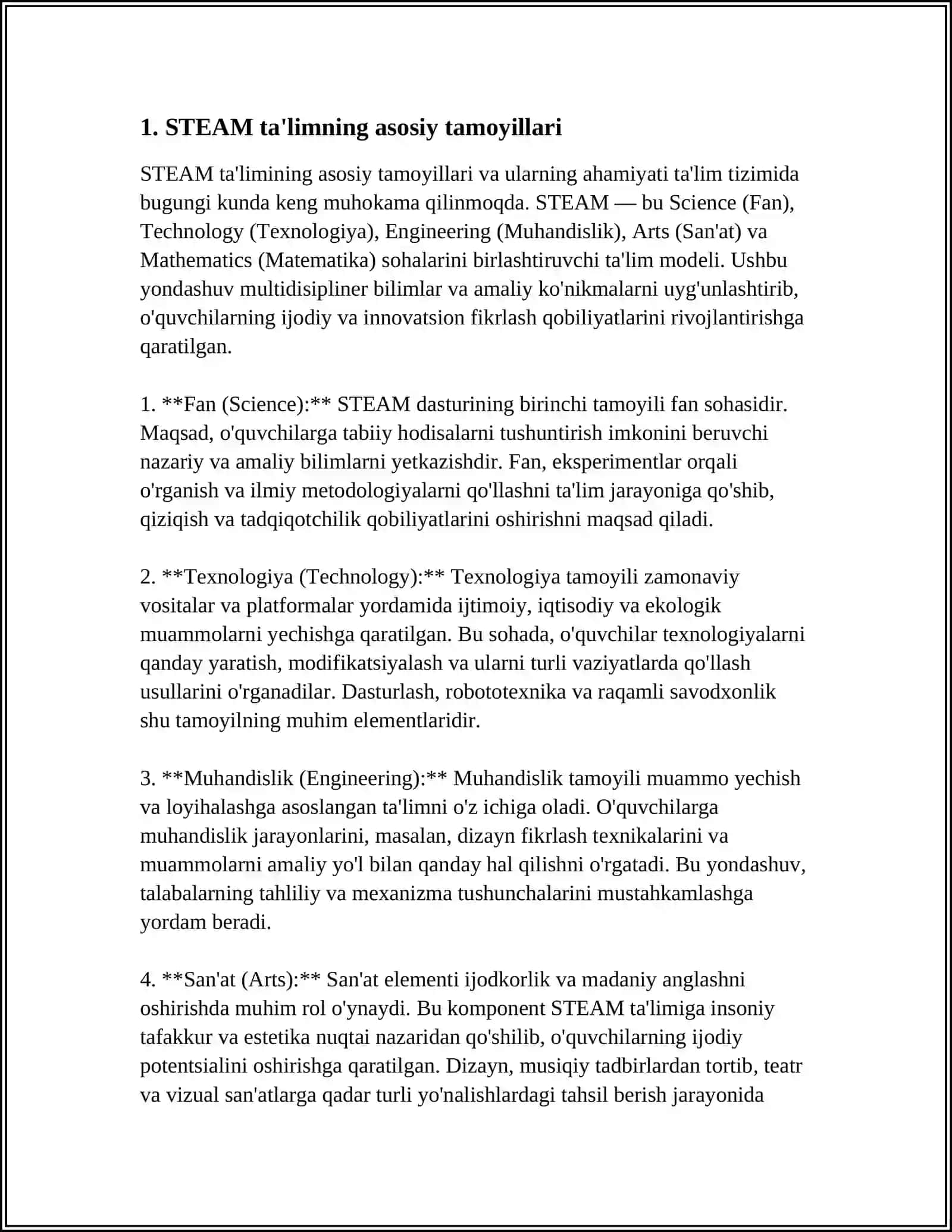 STEAM TA’LIM (STEAM EDUCATION) 3
