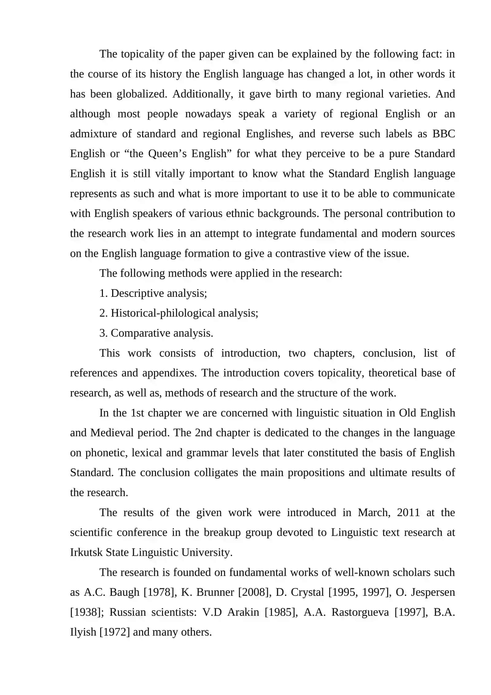 Usage of vocabulary in M. E 3