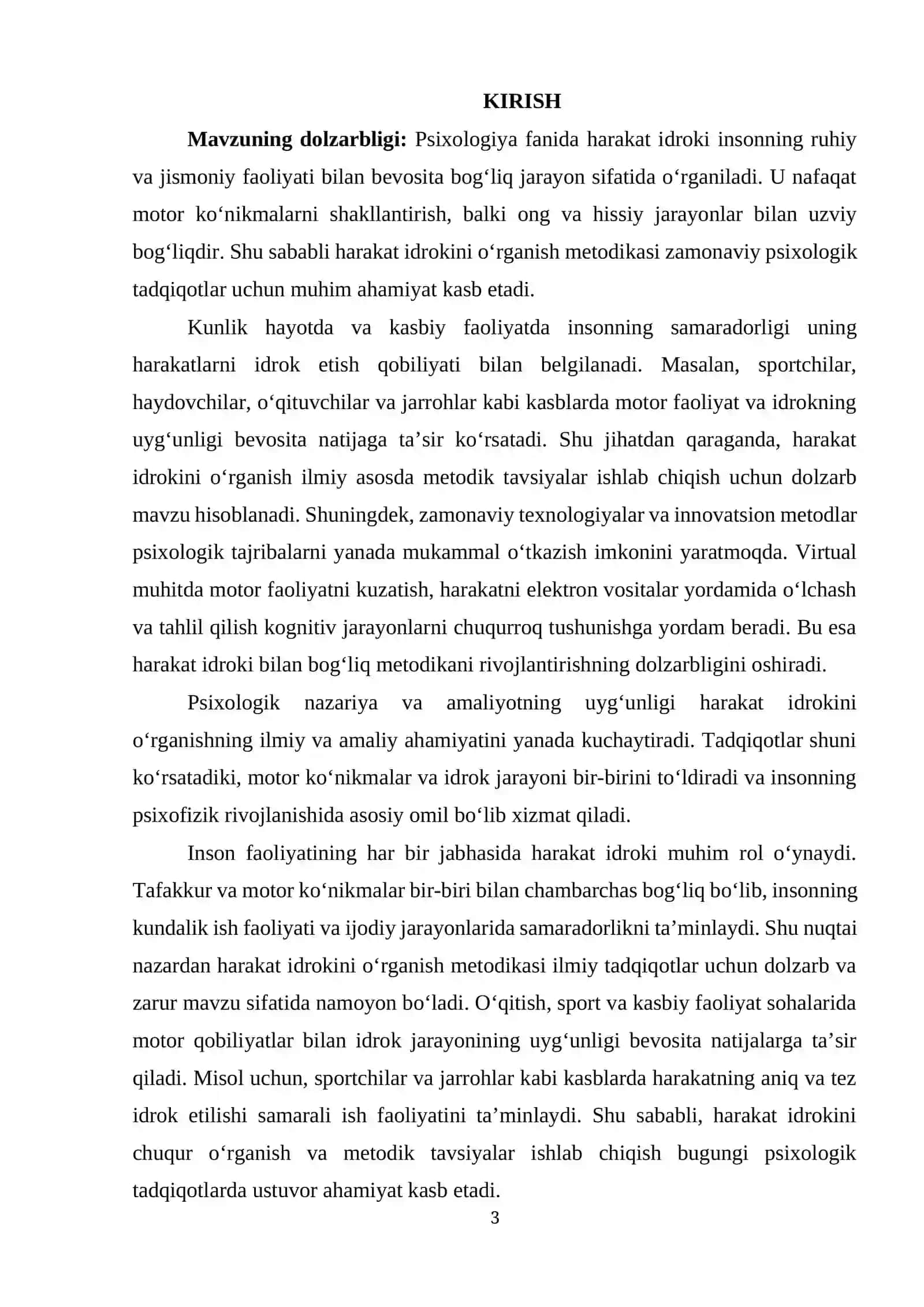 Harakat idrokini o’rganish metodikasi 3