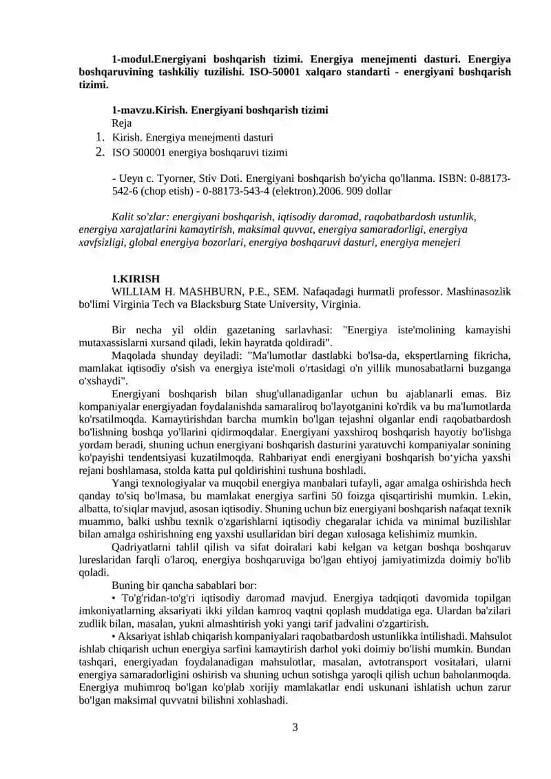 Mavzu bo'yicha ma'ruza matnlari 3