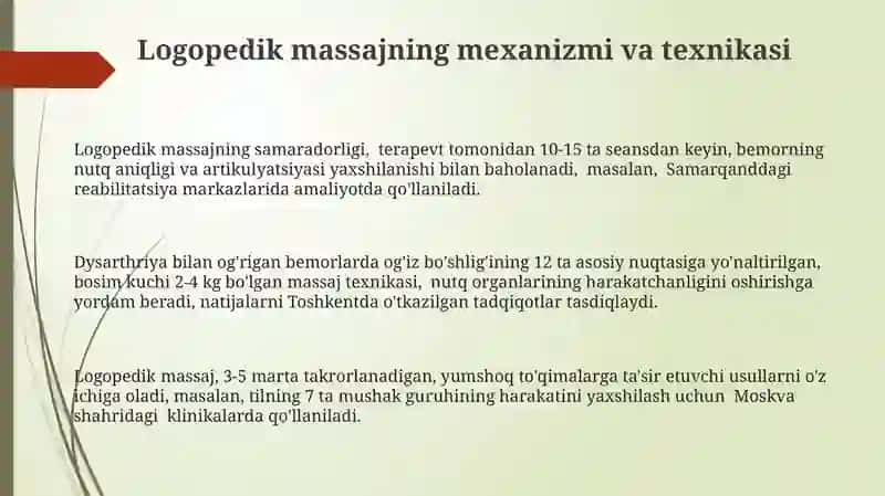 Dizartriyani bartaraf etishda logopedik massaj 3