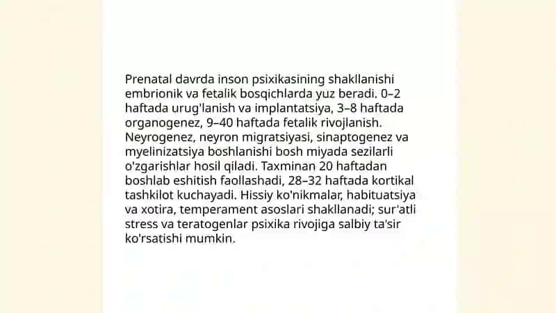 Ontogenezda insane psixikasining rivojlanishi 3