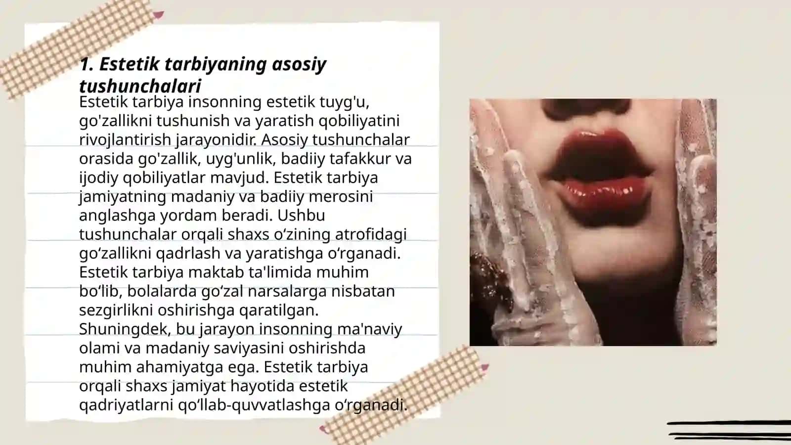 Estetik tarbiya xaqida taqdimot 3