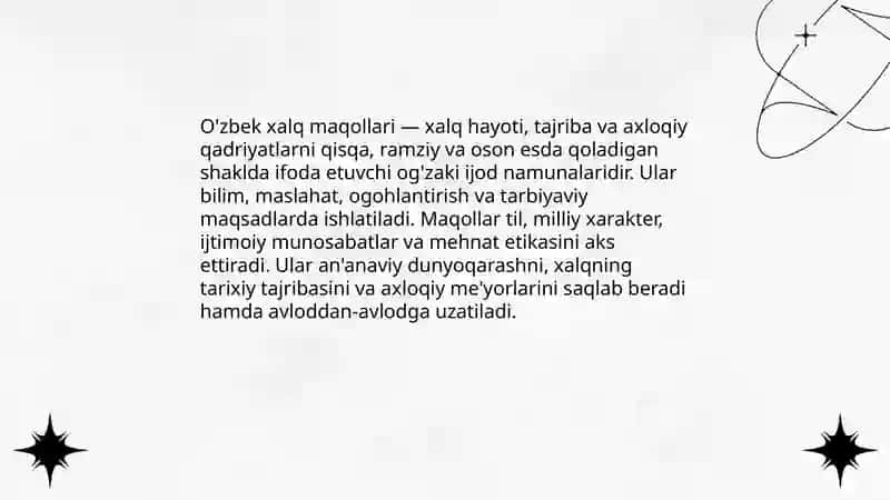 O'zbek xalq maqollari 3