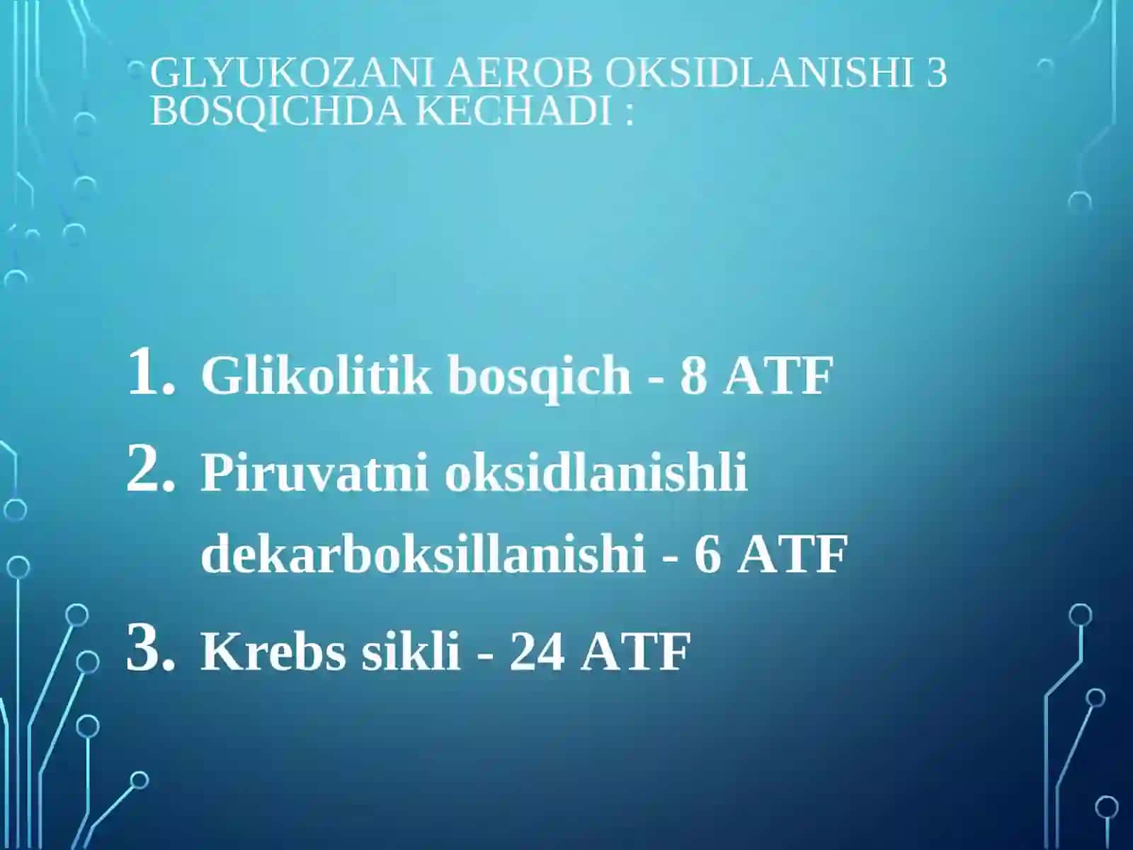 glyukozа kаtаbolizmi vа glyukoneogenez. pentozofasfat yo`lining ahamiyati 3