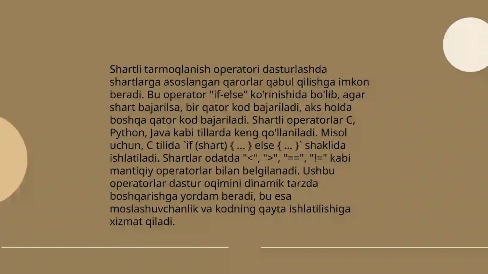 Tarmoqlanish buyruqlariga misollar 3