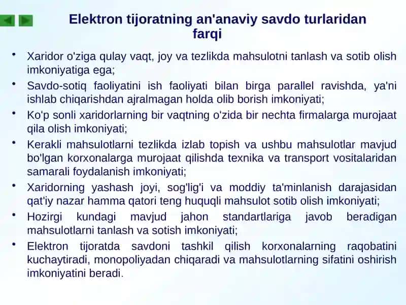 XORIJIY ELEKTRON TIJORAT TIZIMLARI 3