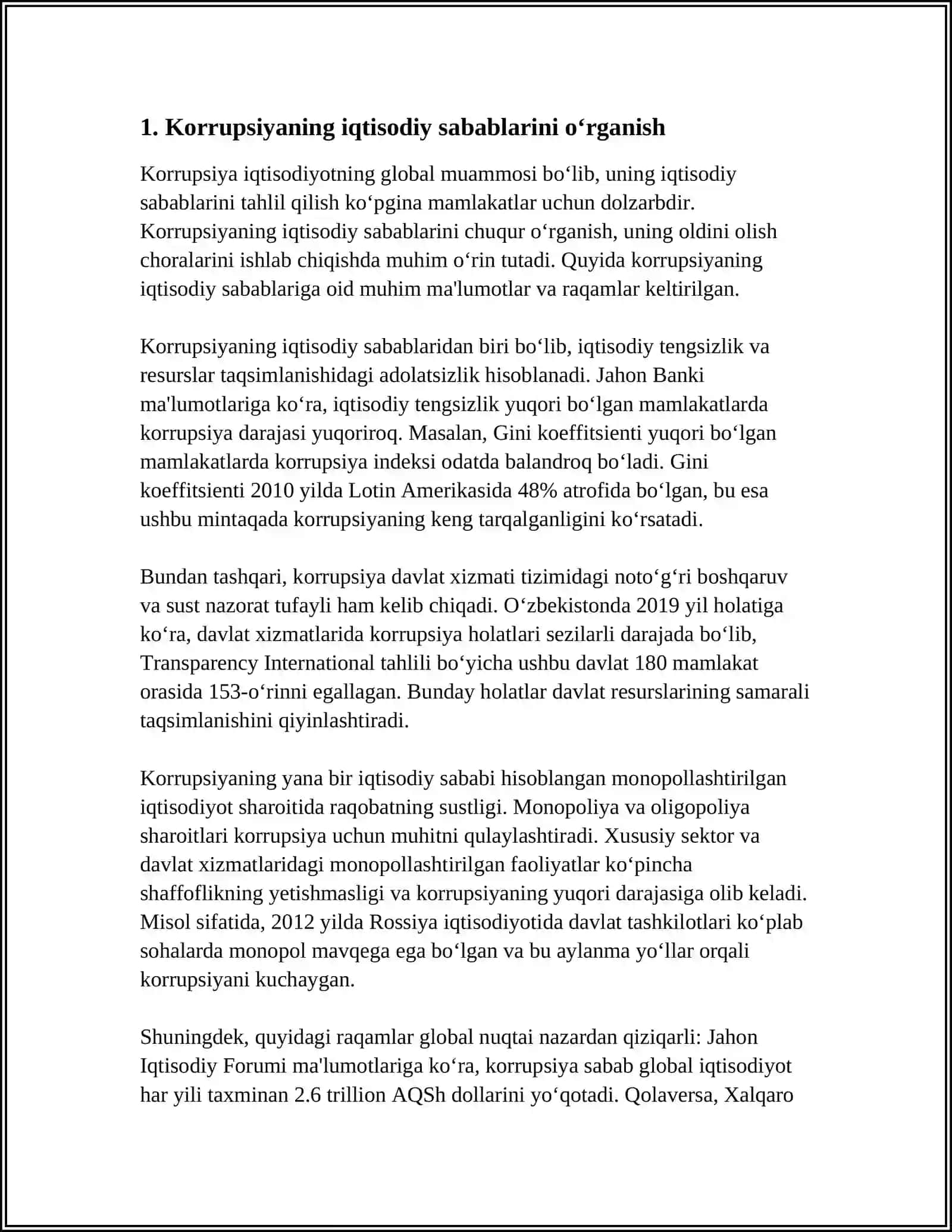KORRUPSIYA SABABLARI VA OQIBATLARI 3