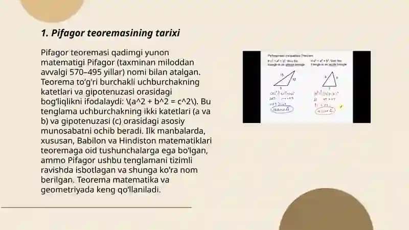 Pifagor teoremasi va uning tadbiqi 3
