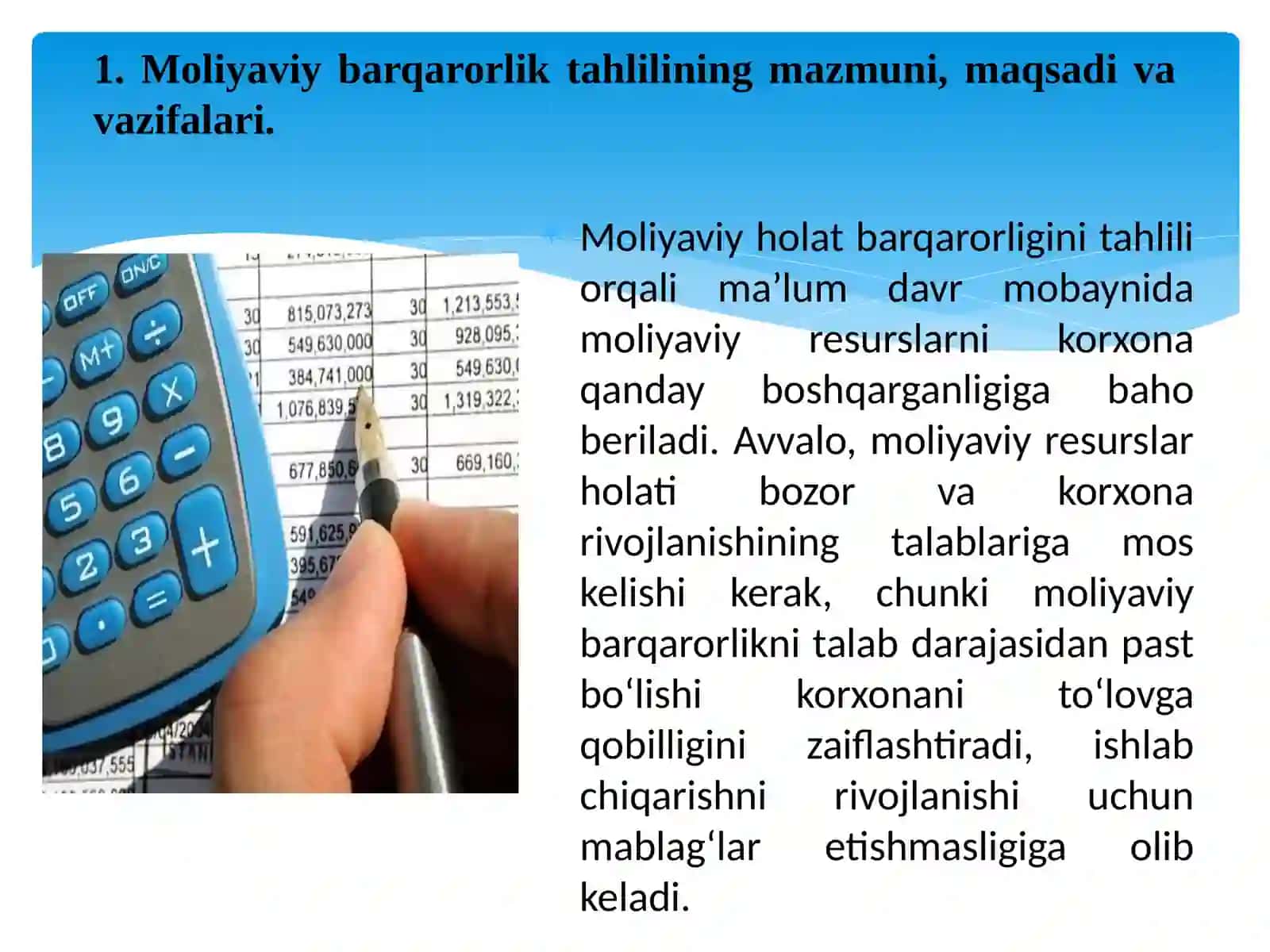Moliyaviy barqarorlik tahlili 3