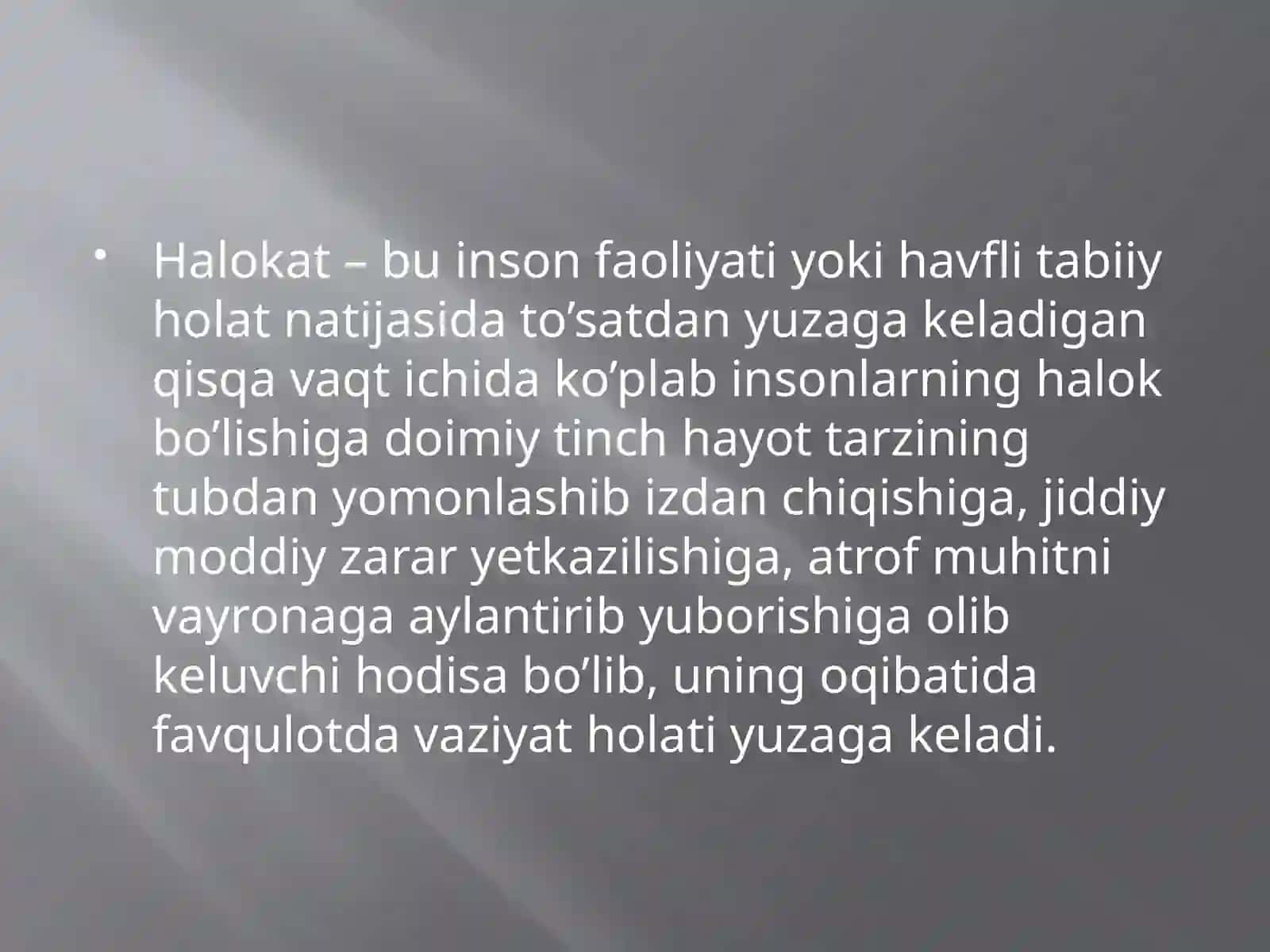 HALOKATLAR TIBBIYOTI VA FAVKULODDA VAZIYATLAR TA’RIFI 3