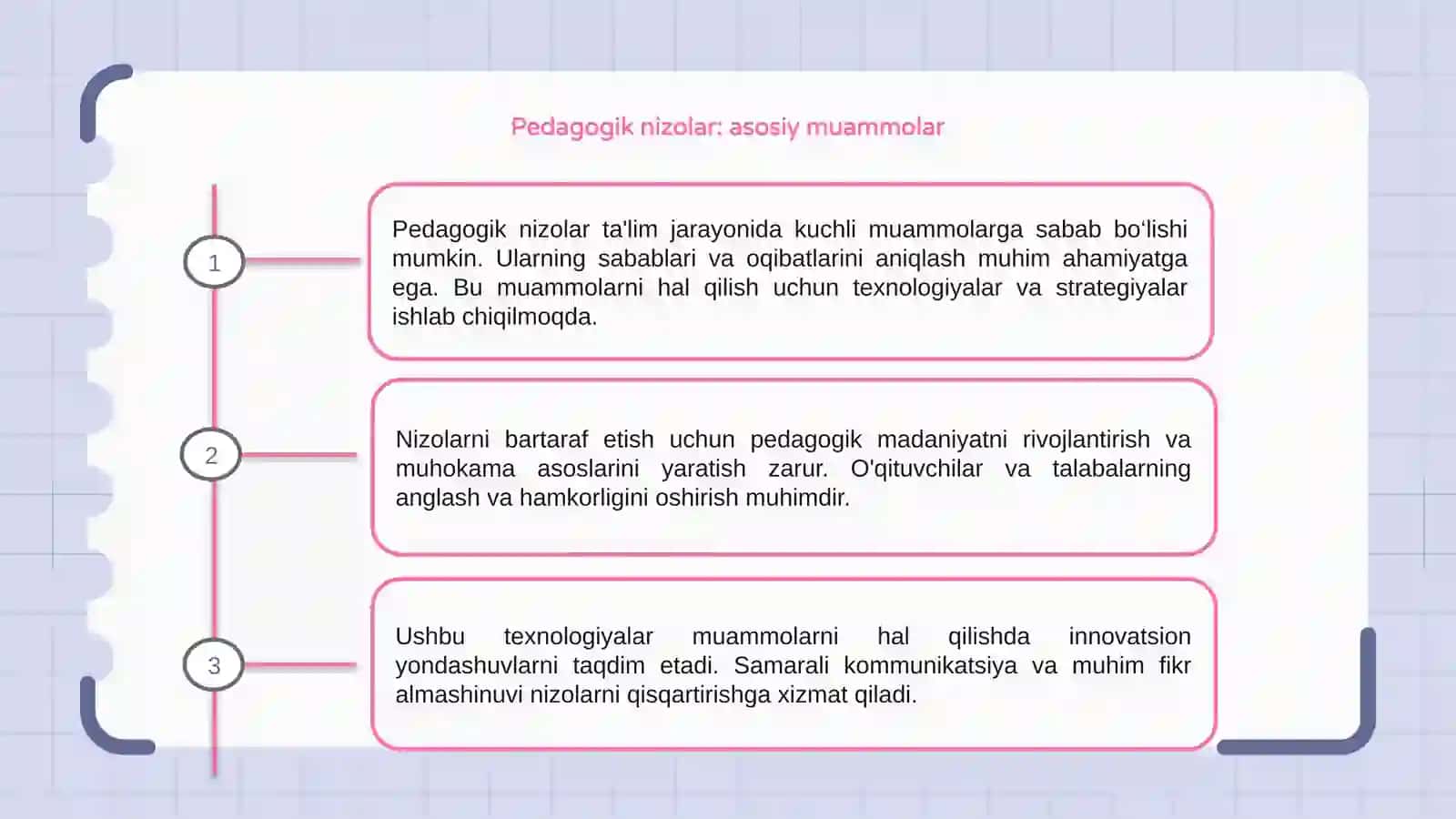 Pedagogik nizolar va ularni bartaraf etish texnologiyasi 3