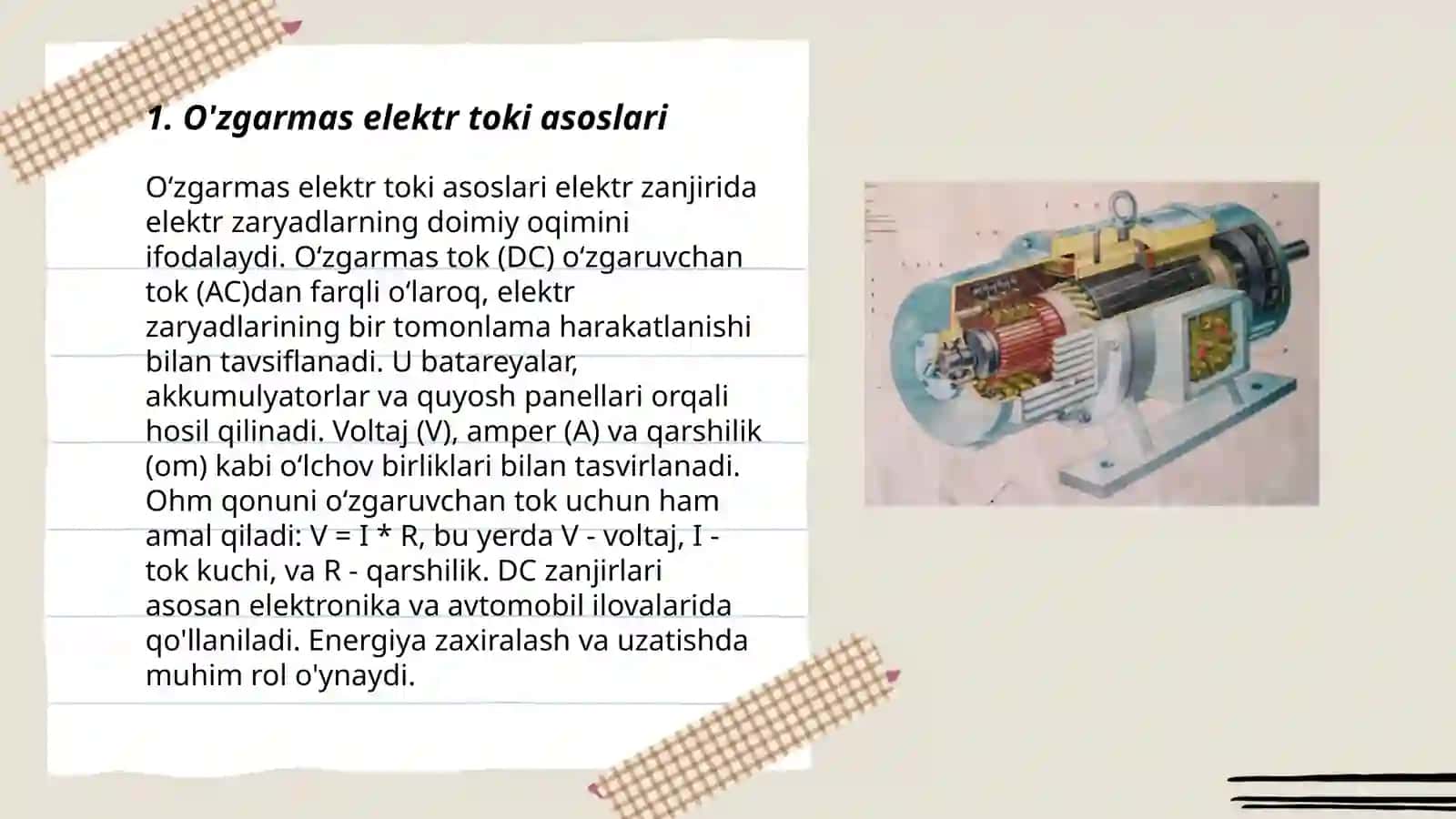 O'zgarmas elektr toki asoslari 3