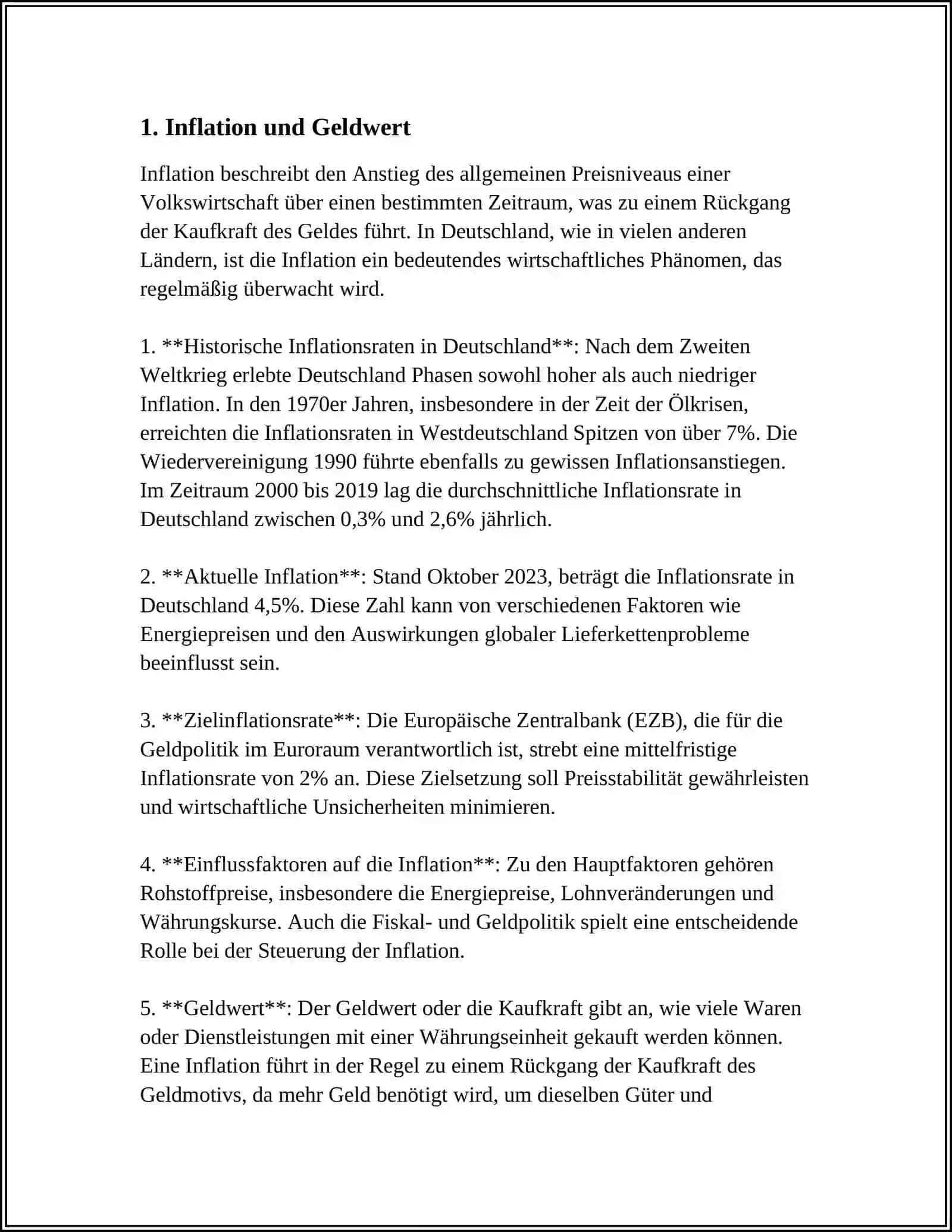 Historische Inflationsraten in Deutschland 3