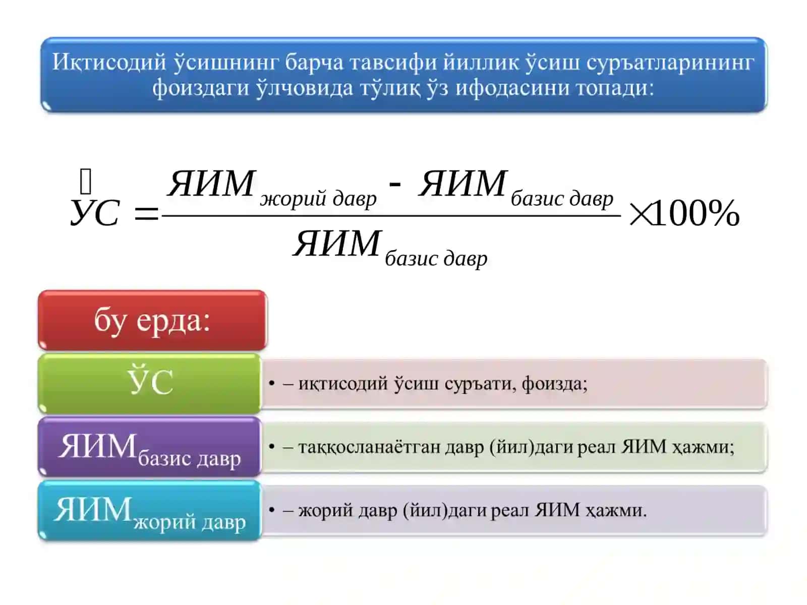 Ялпи ички маҳсулот (ЯИМ) кўрсаткичлари 3