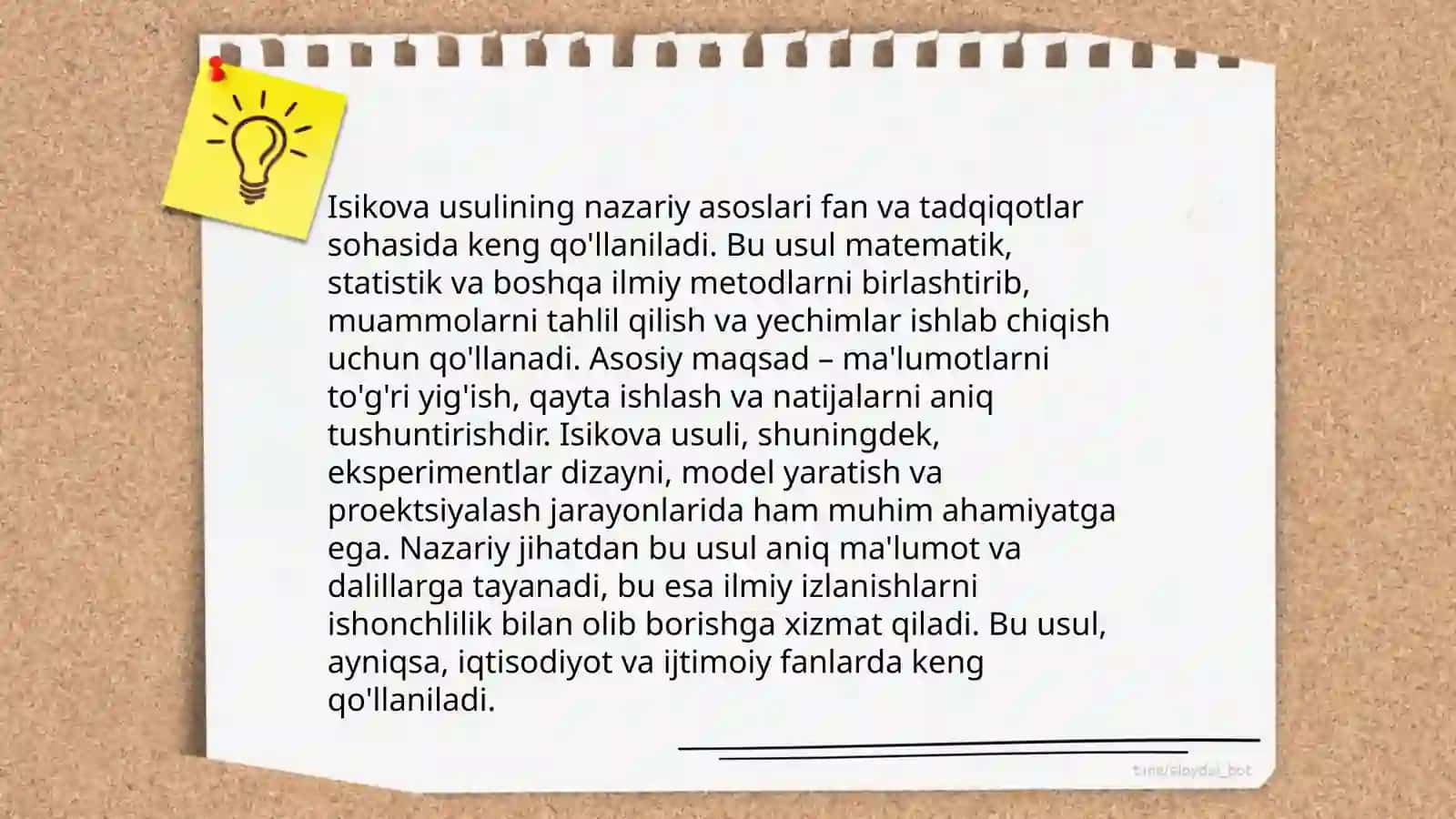Isikova usuli 3