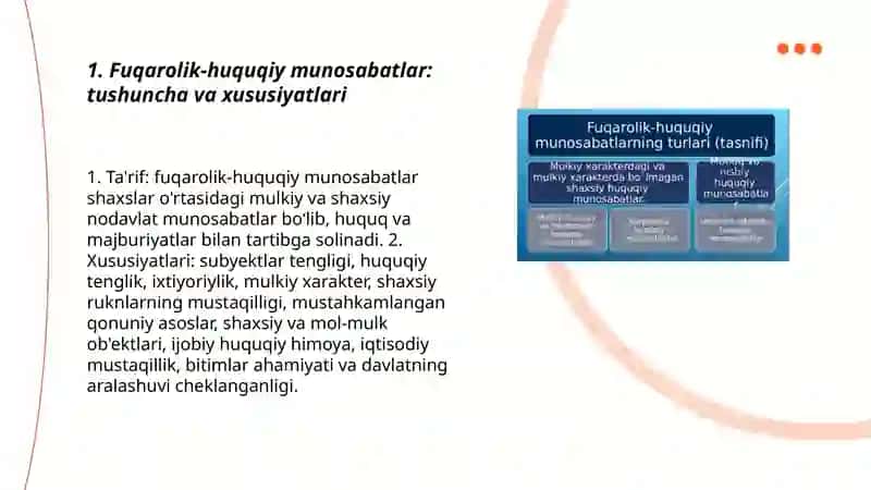 Fuqarolik-huquqiy munosabatlar 3