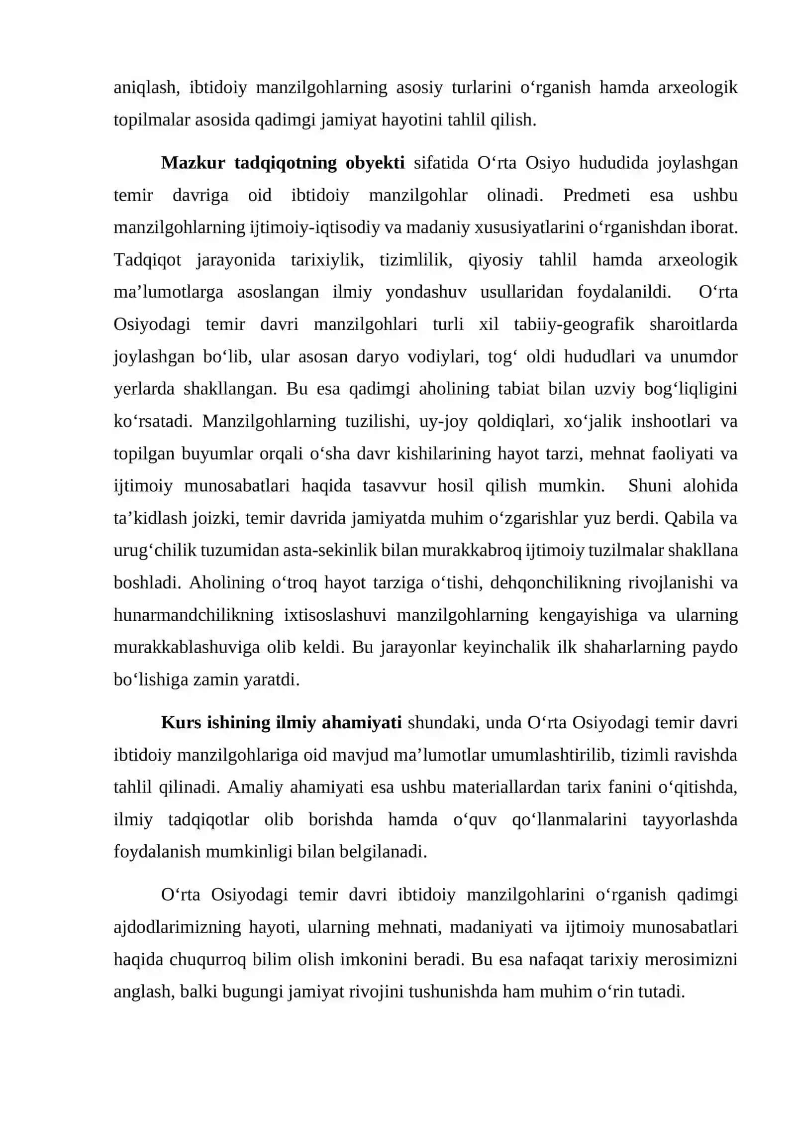 O‘RTA OSIYODA TEMIR DAVRI VA UNING UMUMIY XUSUSIYATLARI 3
