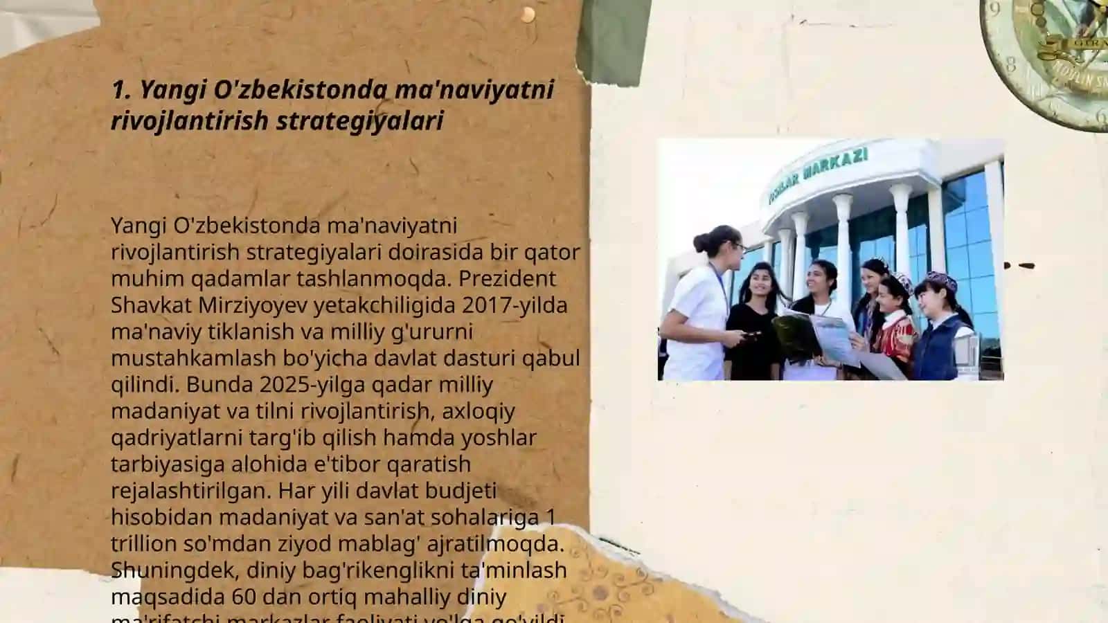 Yangi O'zbekistonda amalga oshirilayotgan ma'naviy o'zgarishlar 3