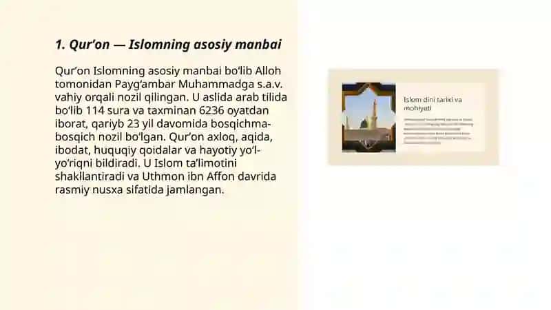 Islom dini manbalari 3