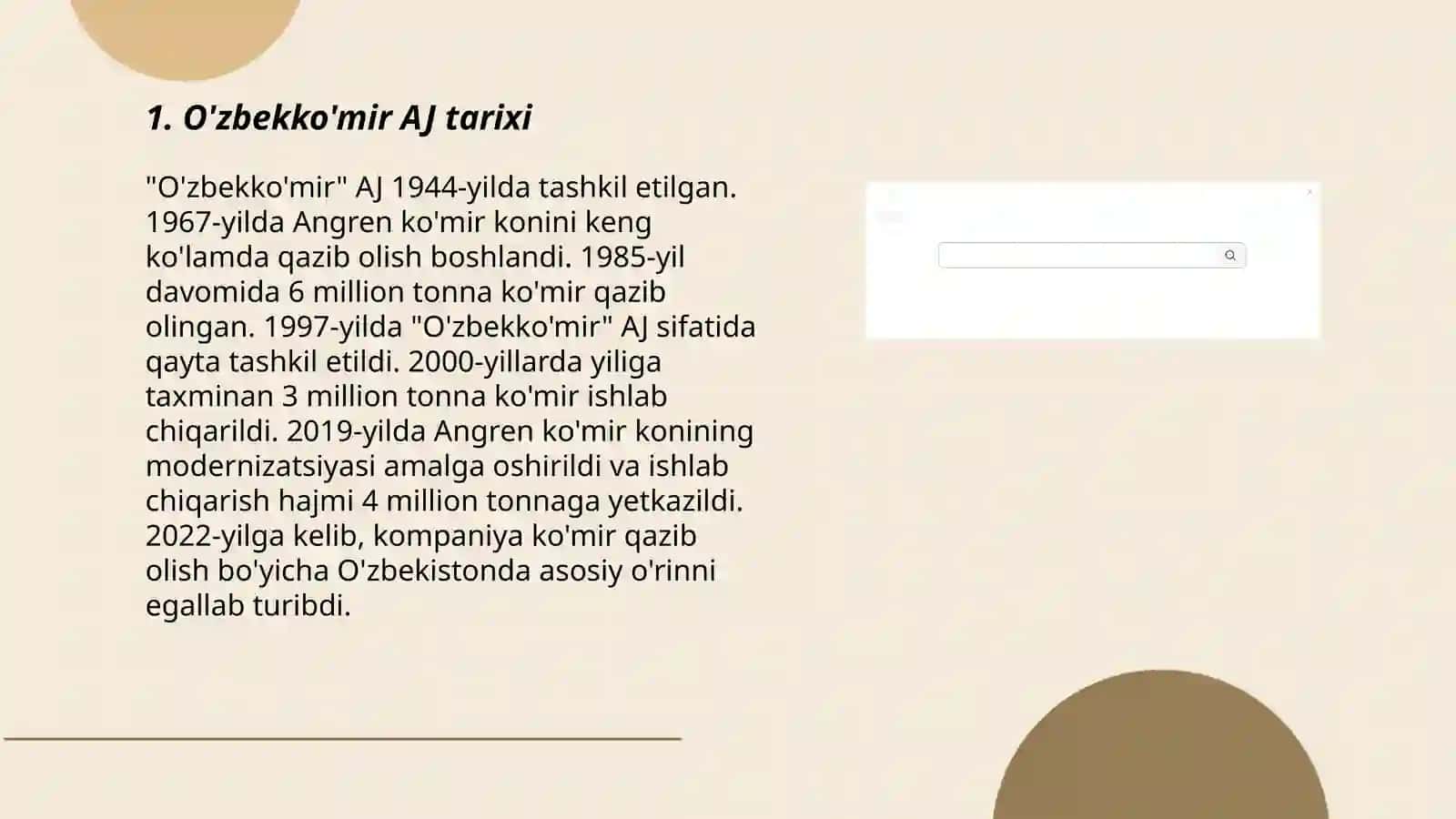 O'zbekko'mir AJ Tarixi 3