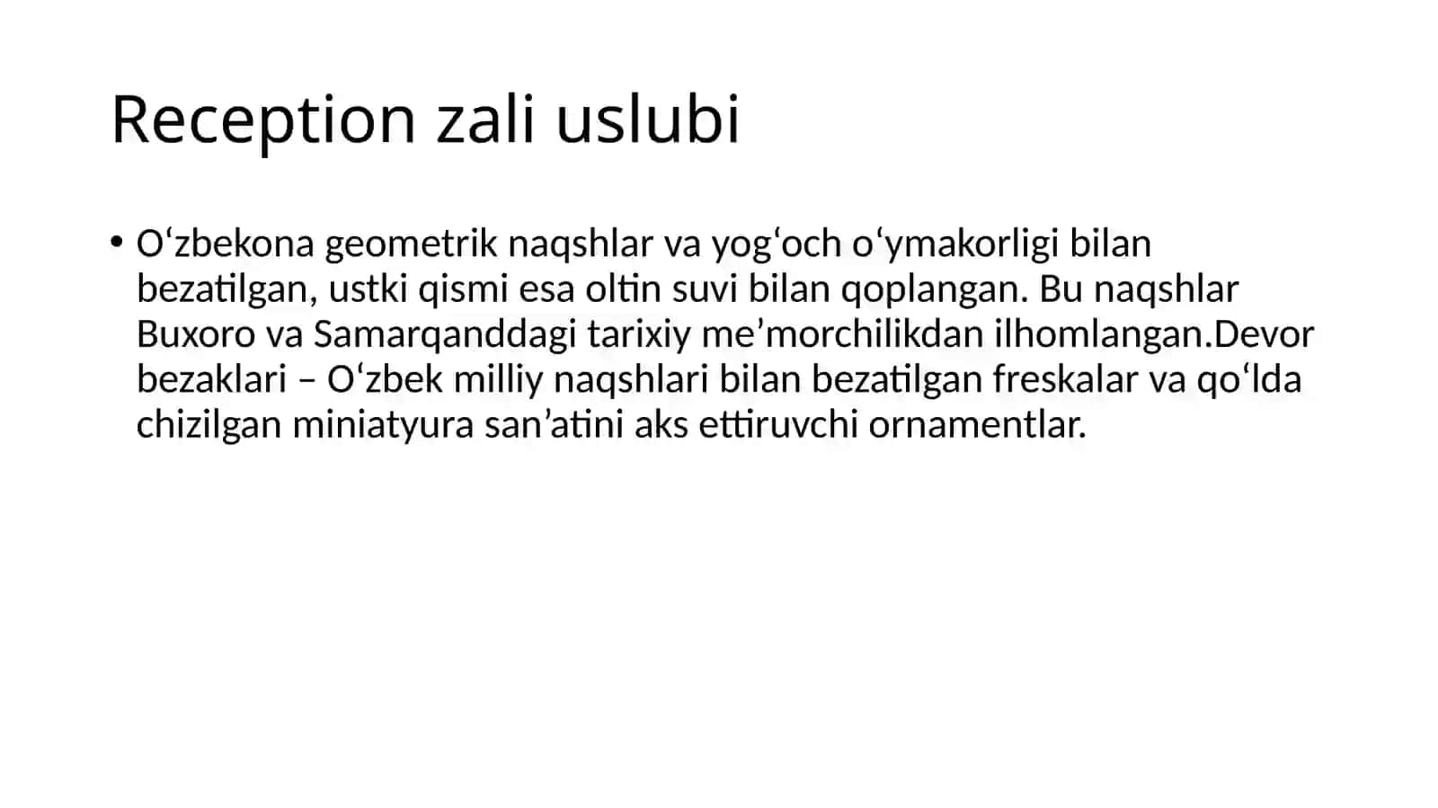 Barokko uslubidagi Mehmonxona ichki ko’rinishi 3