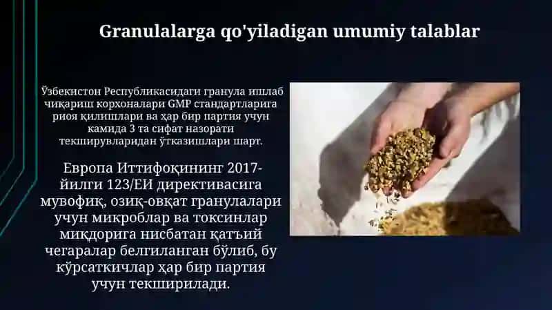 Granulalar uchun reglament tuzish 3
