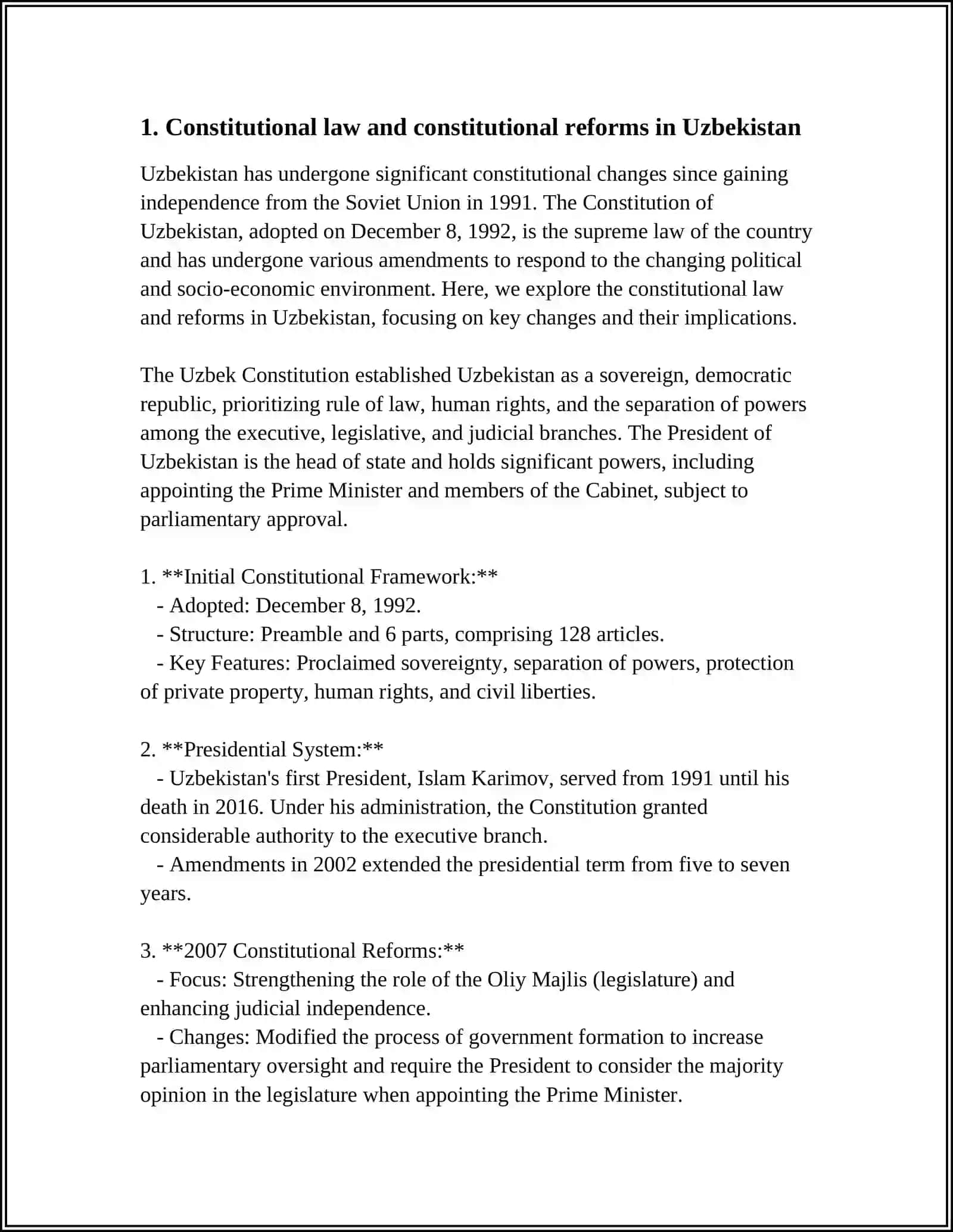 LEGISLATION IN UZBEKISTAN 3