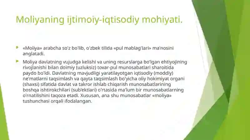 Moliyaning mohiyati va funksiyalari 3