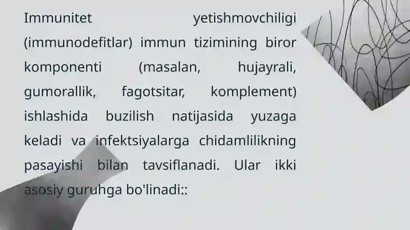 Immunodefitsitlar tasnifi Vaksina va immunalogik zardoblar klassifikatsiyasi 3