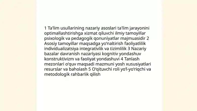 Ta'lim usullari metod va vositalari 3