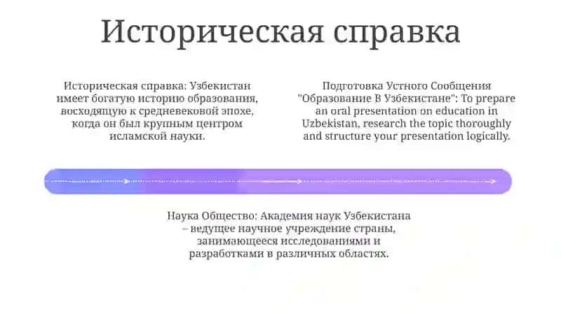 Подготовка Устного Сообщения "Образование В Узбекистане" 3