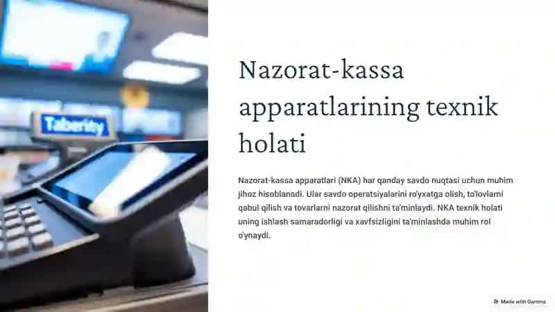 Nazorat-kassa apparatlarini texnik holati 3