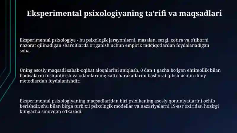 Eksperimental psixologiya haqida tushunchavatarixi 3