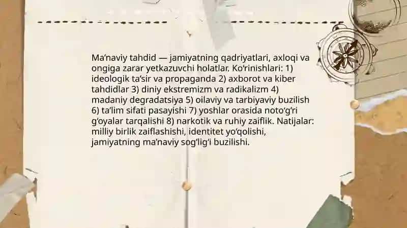 Ma’naviy tahdid ko‘rinishlari va uning oldini olish 3