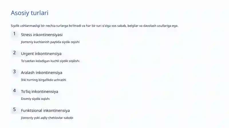 Siydik ushlanmasligi (Inkontinensiya) 3