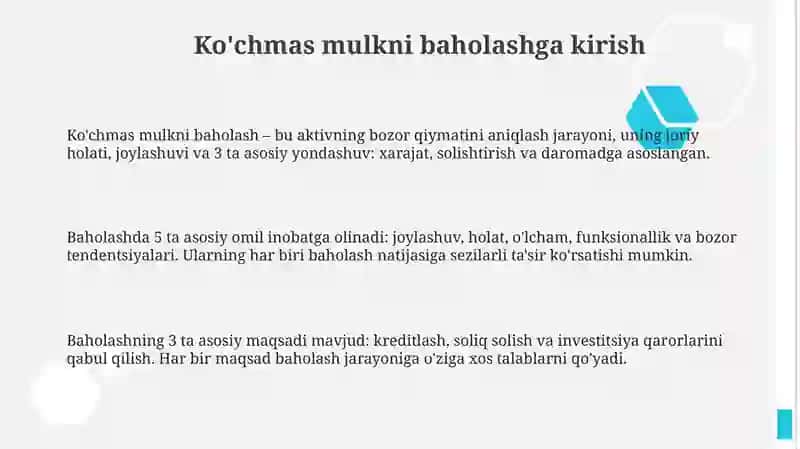 Ko‘chmas mulkni baholash 3