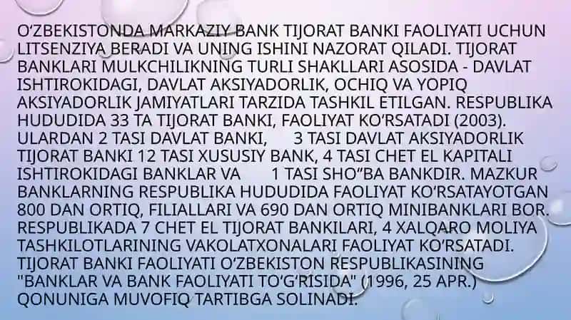 Tijoratbanklarining valyuta operatsiyalari 3